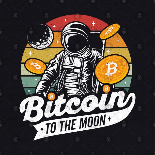 Bitcoin to the Moon Astronaut Crypto Hodl by DetourShirts